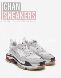Balenciaga Triple S White (Red-Black Sole) - Image 2