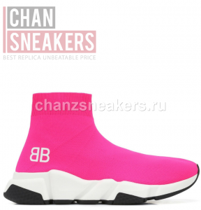 Balenciaga Wmns Speed Trainer Mid 'Rose Fluo' - Image 2