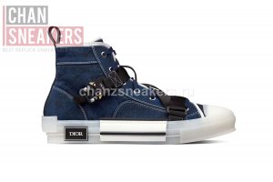 DIOR B23 High-Top Blue Technical Canvas (Buckle) - Image 2
