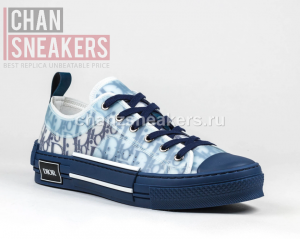 Dior B23 Low-Top Blue Oblique Canvas - Image 2