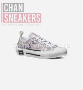 Dior B23 Low-Top Red and Blue Pixellated Oblique Canvas - Image 2