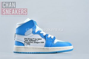 Kids Off-White Air Jordan 1 'UNC' - Image 2