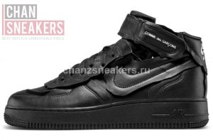 Nike Air Force 1 Mid Comme des Garcons Black - Image 2
