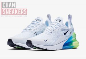 Nike Air Max 270 SE All-Over Print White Green Yellow - Image 2