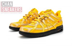 Nike Air Rubber Dunk Off-White University Gold - Image 2