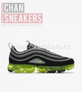 Nike Air Vapormax 97 'Black & Volt & Metallic Silver' - Image 2