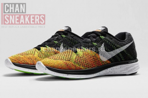 Nike Flyknit Lunar 3 Orange Toe - Image 2