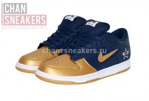Nike SB Dunk Low Supreme Jewel Swoosh Gold - Image 2