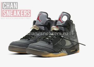 Air Jordan 5 Retro SP Off-White 'Black Muslin' - Image 3