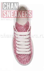 Alexander McQUEEN Oversized Sneaker Pink Glitter - Image 3
