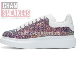 Alexander McQUEEN Oversized Sneaker Purple Glitter - Image 3