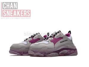 Balenciaga Triple S Clear Sole White Purple - Image 3