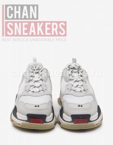 Balenciaga Triple S White (Red-Black Sole) - Image 3