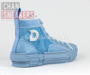 Dior B23 High-Top Light Blue Daniel Arsham Oblique Canvas - Image 3