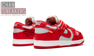 Nike Dunk Low Off-White Red - Image 3