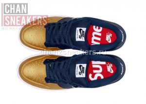 Nike SB Dunk Low Supreme Jewel Swoosh Gold - Image 3