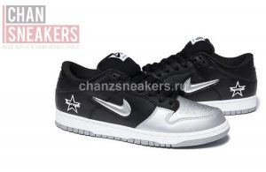 Nike SB Dunk Low Supreme Jewel Swoosh Silver - Image 3