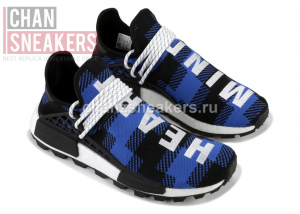 adidas NMD Hu Pharrell x BBC Blue Plaid - Image 3