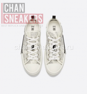 Dior B23 Low-Top White Daniel Arsham Motif Canvas - Image 2