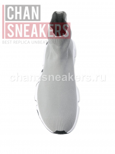 Balenciaga Grey Graffiti Speed Sneaker - Image 4