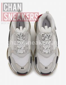 Balenciaga Triple S White (Red-Black Sole) - Image 4