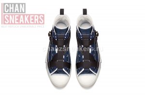 DIOR B23 High-Top Blue Technical Canvas (Buckle) - Image 4
