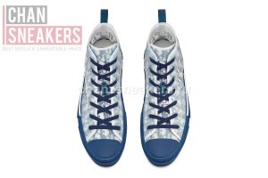 Dior B23 High-Top Blue Oblique Canvas - Image 4