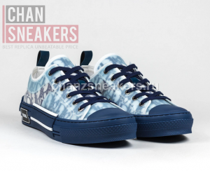 Dior B23 Low-Top Blue Oblique Canvas - Image 4