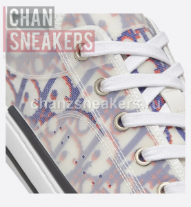Dior B23 Low-Top Red and Blue Pixellated Oblique Canvas - Image 4
