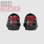 Gucci Ace Black Leather (Red Heel) - Image 4