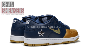 Nike SB Dunk Low Supreme Jewel Swoosh Gold - Image 4