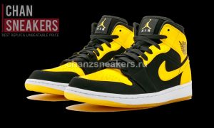 Air Jordan 1 Mid Yellow Black - Image 4