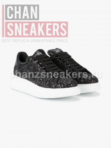 Alexander McQUEEN Oversized Sneaker Black Glitter - Image 5
