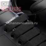 Alexander McQUEEN Oversized Sneaker Black Smooth Calf Leather Black Leather Heel - Image 5