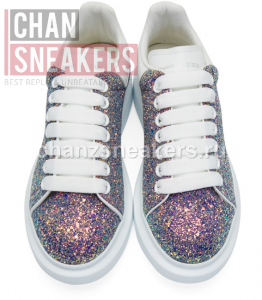 Alexander McQUEEN Oversized Sneaker Purple Glitter - Image 5