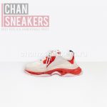 Balenciaga Triple S Clear Sole White-Red - Image 5