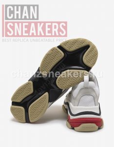 Balenciaga Triple S White (Red-Black Sole) - Image 5
