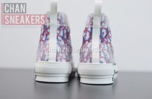 Dior B23 High-Top Red and Blue Pixellated Oblique Canvas - Image 5