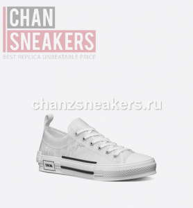 Dior B23 Low-Top White Oblique Technical Canvas - Image 5