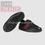 Gucci Ace Black Leather (Red Heel) - Image 5