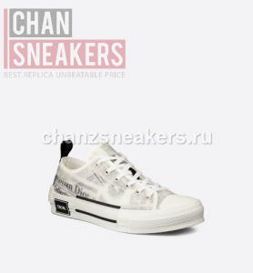 Dior B23 Low-Top White Daniel Arsham Motif Canvas - Image 3