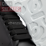 Alexander McQUEEN Oversized Sneaker Black Smooth Calf Leather Black Leather Heel - Image 6