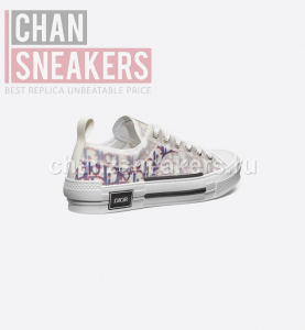 Dior B23 Low-Top Red and Blue Pixellated Oblique Canvas - Image 5