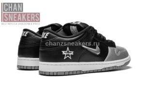 Nike SB Dunk Low Supreme Jewel Swoosh Silver - Image 6