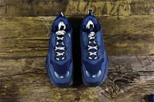 Balenciaga Triple S Clear Sole Navy - Image 8